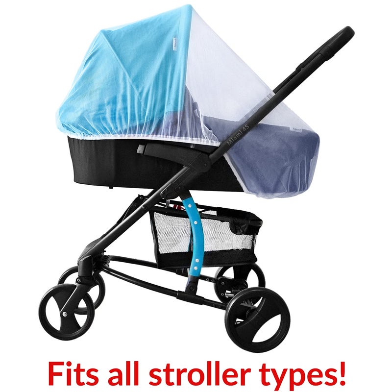 Universal Backpackers Baby Mosquito Net for Stroller, Car Seat & Bassinet – Premium Infant Bug Netting for Jogger, Carrier & Pack N Play – Toddler Canopy & Gift Packaging White - Image 2